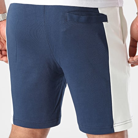 Frilivin - Short Jogging Bleu Marine Blanc