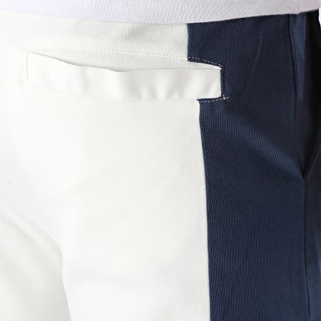 Frilivin - Pantaloncini da jogging blu navy e bianchi