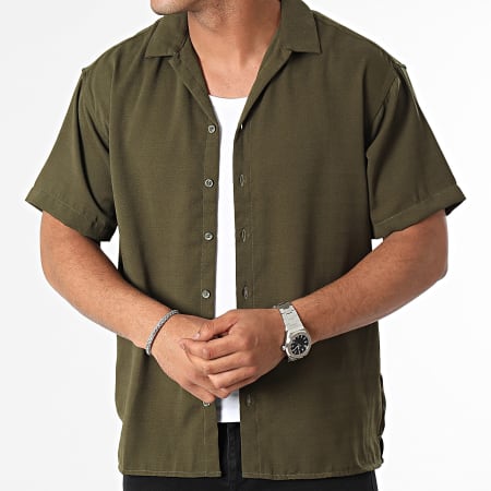 Jack And Jones - Jeff Heat Resort Korte Mouw Shirt Khaki Groen