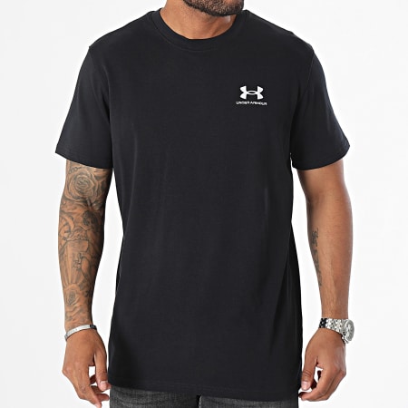 Under Armour - Tee Shirt Logo Emb Heavyweight 1373997 Noir