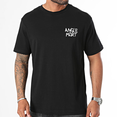 Angle Mort - Tee Shirt Oversized Groot Anti Cédric Doumbè Club Zwart