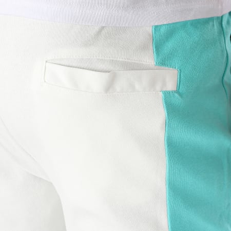 Frilivin - Pantaloncini da jogging blu turchese e bianco