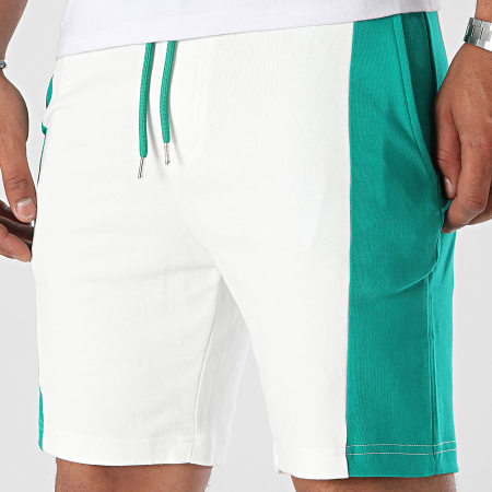 Frilivin - Short Jogging Blanc Vert