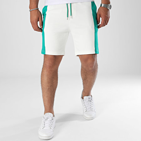 Frilivin - Short Jogging Blanc Vert