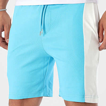 Frilivin - Pantaloncini da jogging bianchi e blu chiaro