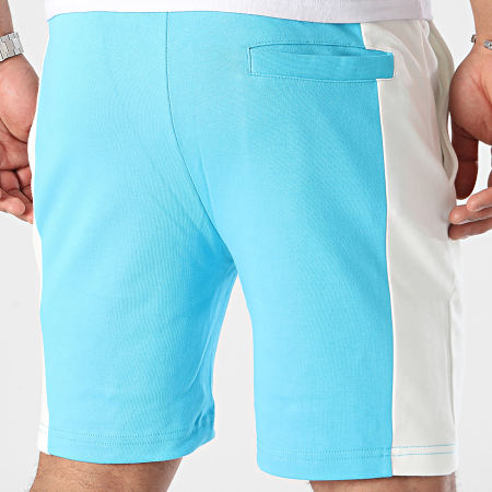 Frilivin - Pantaloncini da jogging bianchi e blu chiaro