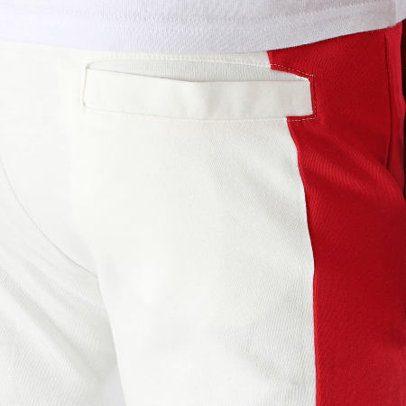 Frilivin - Jogging Shorts Blanco Rojo