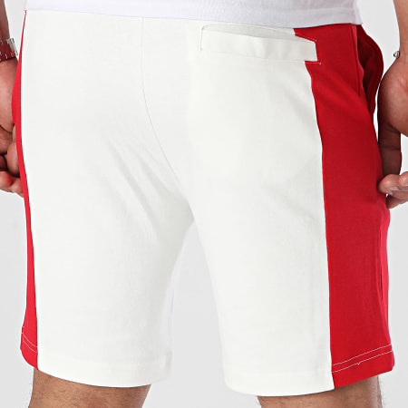 Frilivin - Jogging Shorts Blanco Rojo