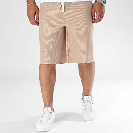 Frilivin - Pantalón corto de jogging beige oscuro