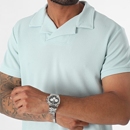 Frilivin - Turquoise Blauw Poloshirt Korte Mouw