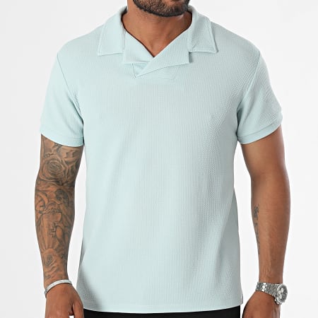 Frilivin - Turquoise Blauw Poloshirt Korte Mouw