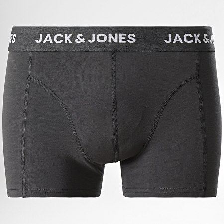 Jack And Jones - Lot De 3 Boxers Hugo Skulls Noir Bleu Marine Gris Anthracite