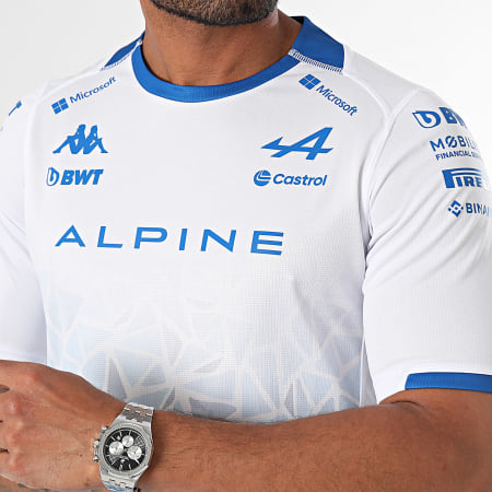 Kappa - Camiseta Kombat 2024 Alpine F1 361W41W Blanco Azul