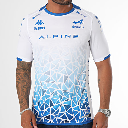 Kappa - Camiseta Kombat 2024 Gasly Alpine F1 361W43W Blanco Azul