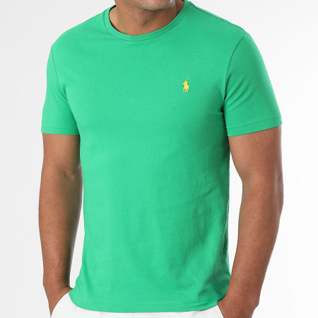 Polo Ralph Lauren - Tee Shirt Custom Slim Fit Original Player Green