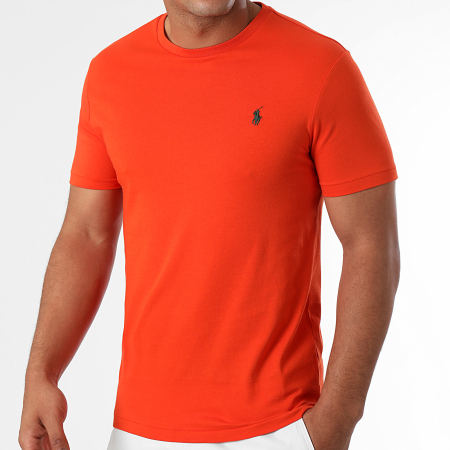 Polo Ralph Lauren - Tee Shirt Custom Slim Fit Original Player Oranje