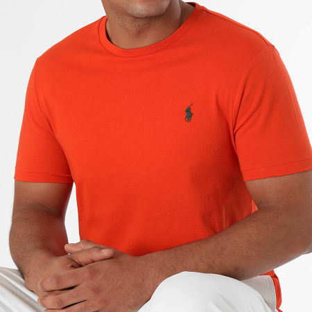 Polo Ralph Lauren - Camiseta Custom Slim Fit Original Player Naranja