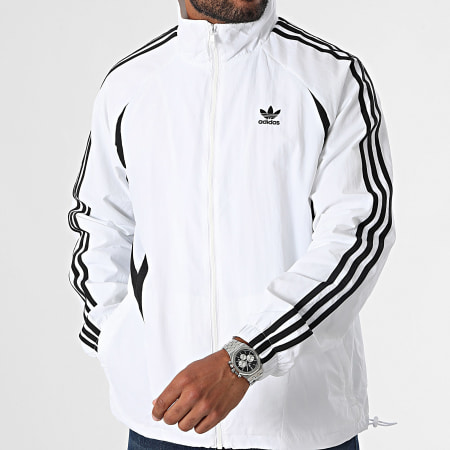 Adidas Originals - Veste Zippée A Bandes Archive IY2090 Blanc