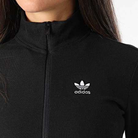 Adidas Originals - Chaqueta con cremallera Essential Tracktop para mujer IY9685 Negro