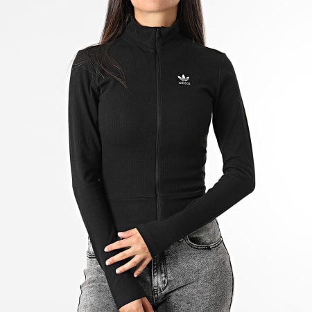 Adidas Originals - Veste Zippée Femme Essential Tracktop IY9685 Noir