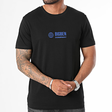 Big Ben - Camiseta Logo Vertical Negro Azul Real