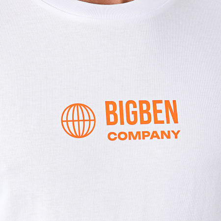 Big Ben - Maglietta Logo Mix Bianco Arancione