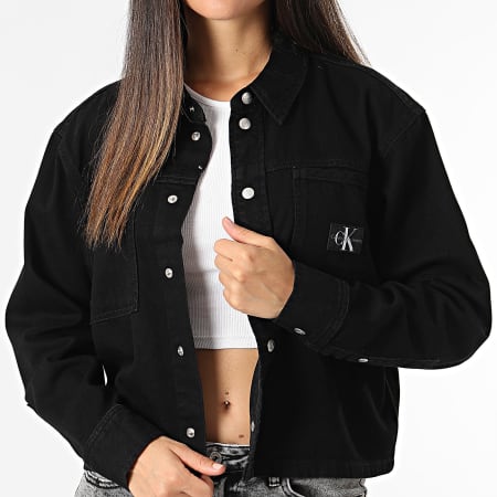 Calvin Klein - Chaqueta vaquera para mujer 3674 Negro