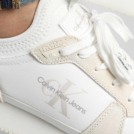 Calvin Klein - Cestini Runner Sock Laceup 0553 Bright White Eggshell
