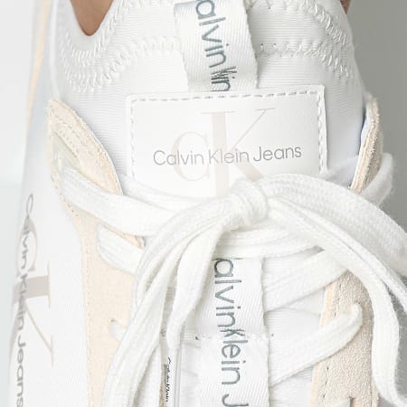 Calvin Klein - Cestini Runner Sock Laceup 0553 Bright White Eggshell
