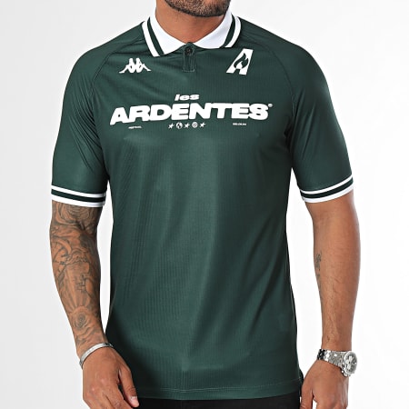 Kappa - Authentic Les Ardentes Polo a maniche corte 341Y8EW Verde scuro