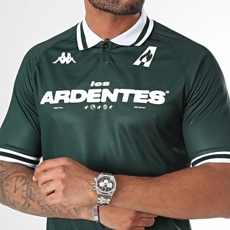 Kappa - Polo auténtico de manga corta Les Ardentes 341Y8EW Verde oscuro