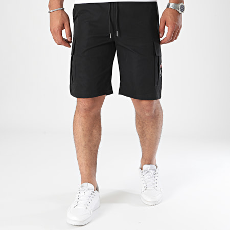 Seth Gueko - Scribble Cargo Shorts Negro Blanco