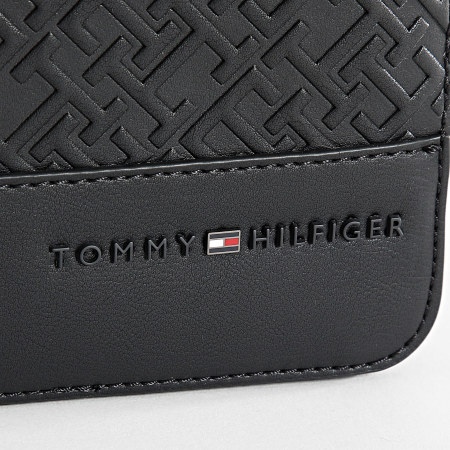 Tommy Hilfiger - Monograma Mini Bolsa Reportero 2677 Negro
