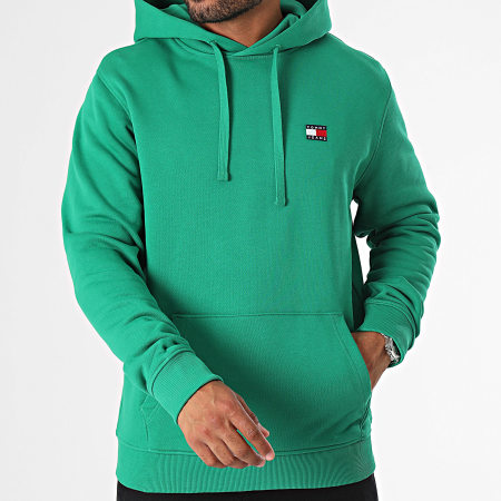 Tommy Jeans - Sudadera con capucha Badge 7988 Verde