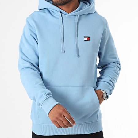 Tommy Jeans - Felpa con cappuccio Badge 7988 Azzurro