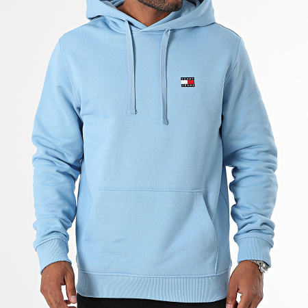 Tommy Jeans - Felpa con cappuccio Badge 7988 Azzurro