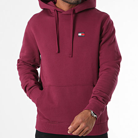 Tommy Jeans - Felpa con cappuccio Badge 7988 Plum