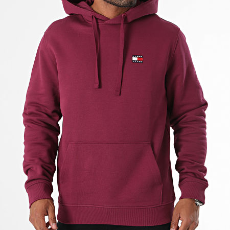 Tommy Jeans - Felpa con cappuccio Badge 7988 Plum