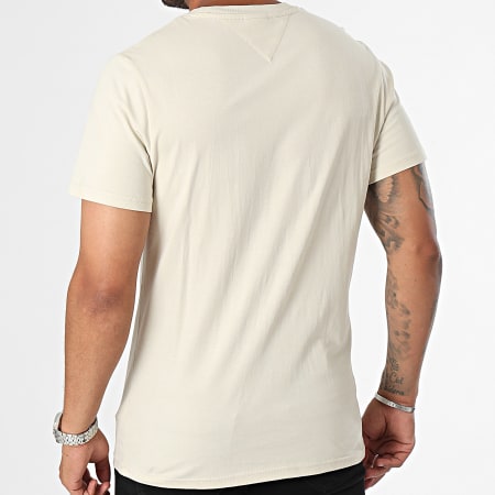 Tommy Jeans - Tee Shirt Slim Linear Chest 8555 Beige