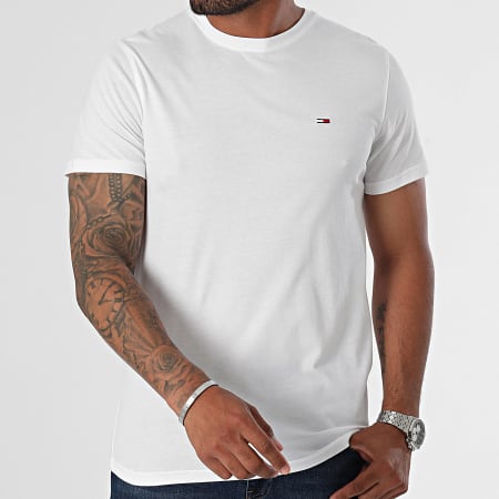 Tommy Hilfiger - Lote De 2 Camisetas Slim Jersey 5381 Verde Blanco