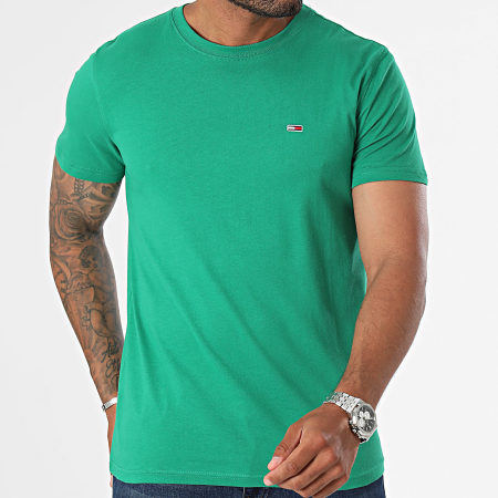 Tommy Hilfiger - Lote De 2 Camisetas Slim Jersey 5381 Verde Blanco