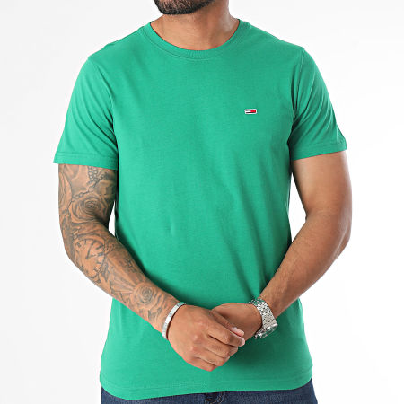 Tommy Hilfiger - Lote de 2 camisetas slim 5381 verde burdeos