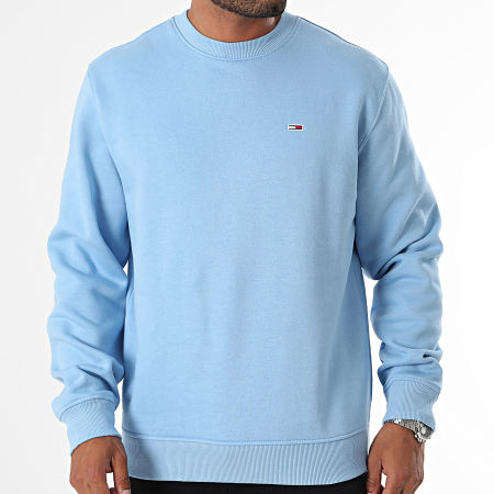 Tommy Jeans - Crewneck Flag Crew 0496 Sudadera Azul Claro