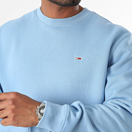 Tommy Jeans - Crewneck Flag Crew 0496 Sudadera Azul Claro