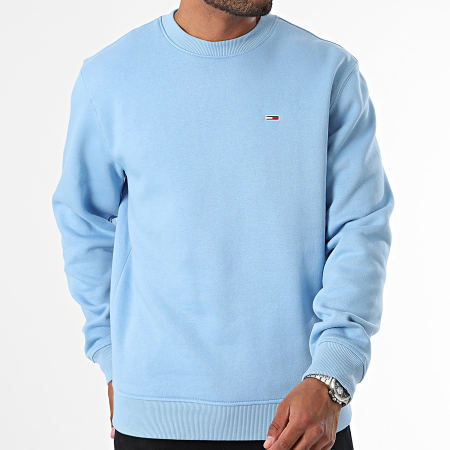 Tommy Jeans - Crewneck Flag Crew 0496 Sudadera Azul Claro