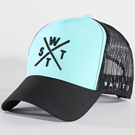 Watts - Cappello tribù blu turchese nero Trucker