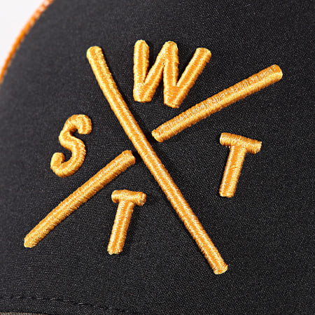 Watts - Trucker Tribe Cap Zwart Oranje Groen Khaki