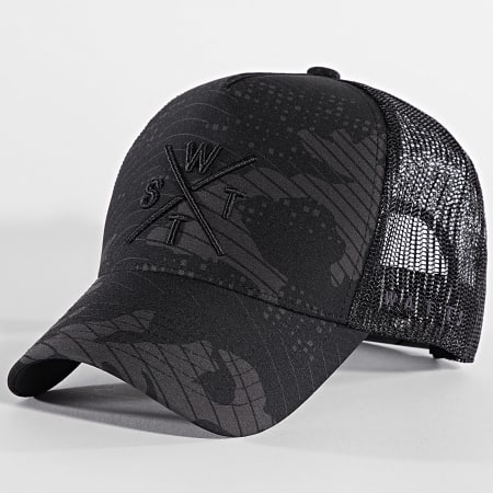 Watts - Casquette Trucker Tribe Noir Gris Anthracite