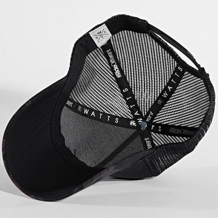 Watts - Casquette Trucker Tribe Noir Gris Anthracite