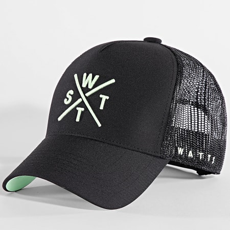 Watts - Trucker Tribe Cap Zwart Lichtgroen